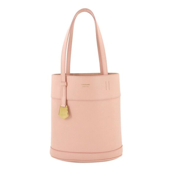 Salvatore Ferragamo Tote Bag Leather Pink 217533 Purse 90282978 - Picture 1 of 9